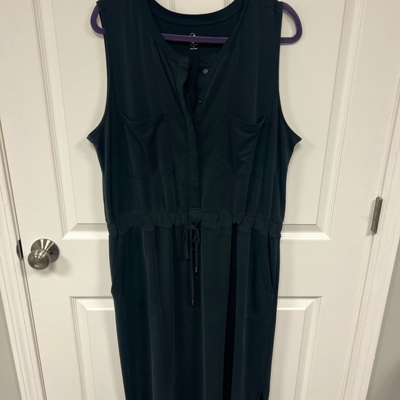 Lou & Grey | Dresses | Lou Grey Blue Sleeveless Sandwashed Midi Pocket  Shirt Dress | Poshmark